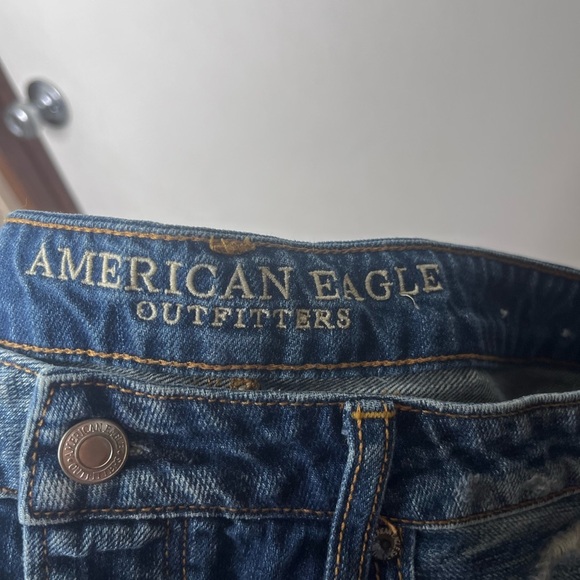 American Eagle Outfitters Distressed Blue Mini Skirt - Picture 5 of 7